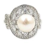 925 Sterling Silver Ring in Beautiful Design with White Pearl